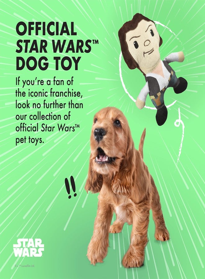 STAR WARS 9" Han Solo Plush Squeaker Toy | 9” Han Solo Plush Squeaker Pet Toy | STAR WARS Toy for Dogs Han Solo Stuffed Animal 6 inch | Dog Chew Toy 9 Inch,FF19166 - Image 2