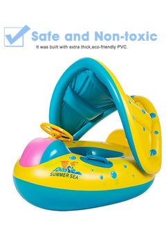 Generic Baby Swimming Float, Baby Pool Float with Canopy, Inflatable Infant Pool Swimming Boat with Sunshade, Babies Swimming Float, Baby Pool Toy  - Image 5