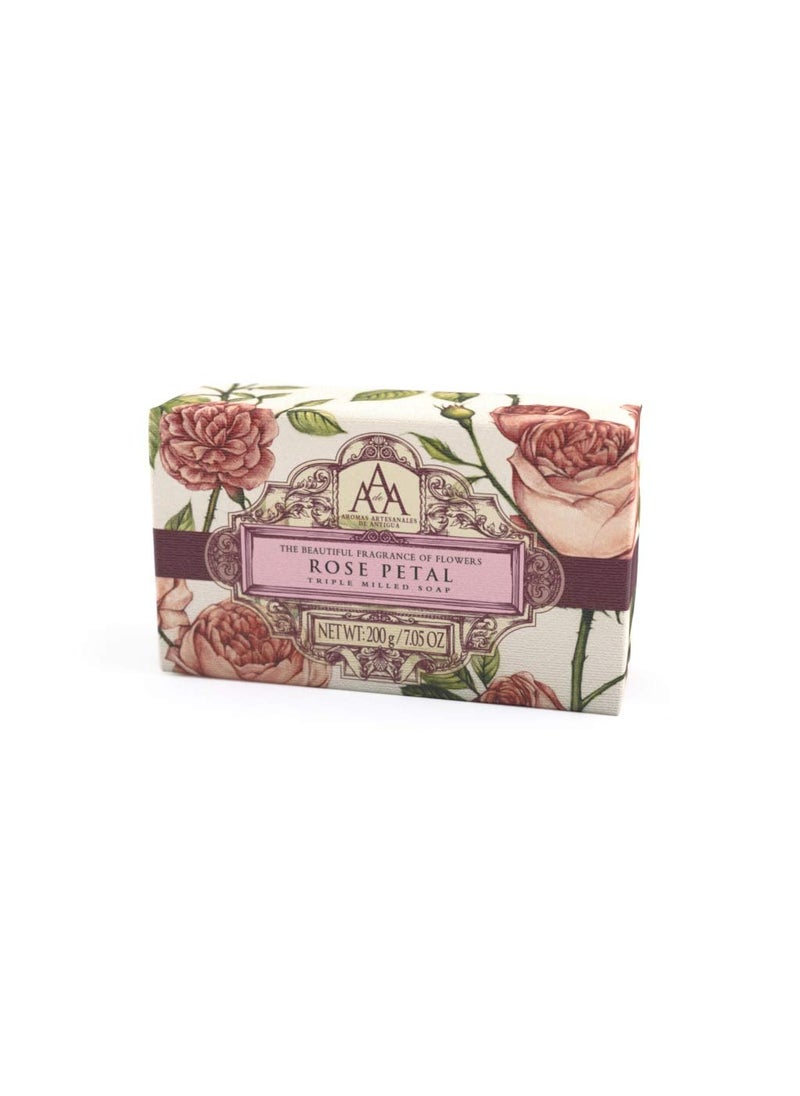 AAA DE AROMAS ARTESANALES DE ANTIGUA - AAA Floral  TripleMilled Luxury Soap Bar  Rose Petal  200 g  7 oz SLS and Paraben Free - Image 1