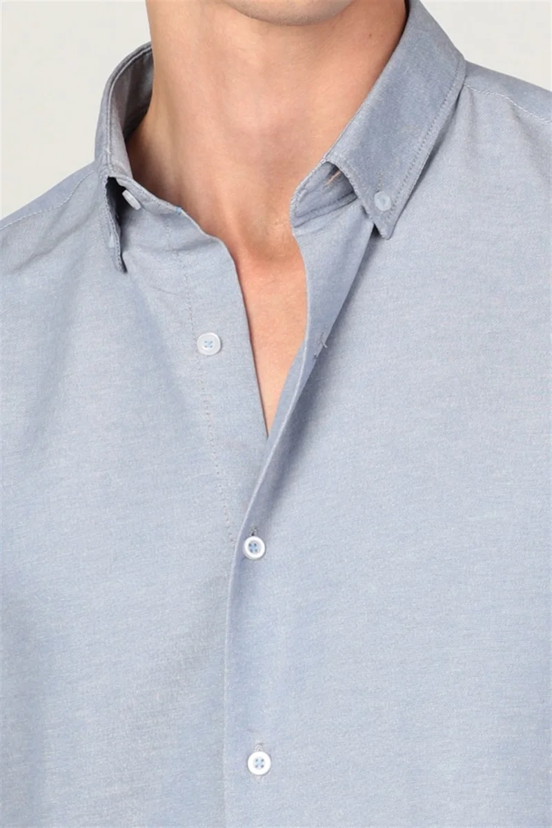 تودورس Slim Fit Long Sleeve Buttoned Men's Shirt