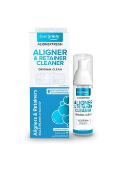 EverSmile AlignerFresh Original Clean Foam - Cleaner Compatible w/Invisalign and All Clear Aligners & Retainers - Eliminates Bacteria, Whitens Teeth, Fights Bad Breath - 50ml (1 Pack)