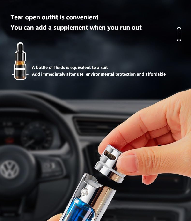 KRIDARSH Car Air Freshener perfume AC Vent clip Diffuser Long Lasting Fragrance Portable bottle Car Aromatherapy Diffuser Air Fresheners perfume (Gardenia) for all car - Image 3