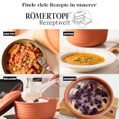 Romertopf 15005 Clay Roaster | Non-Stick Dutch Oven | Healthy Pot Cooking | Clay Baker | Versatile Cooking Vessel - 2.1 Quarts (2 Liters) 2-4 People - Image 3