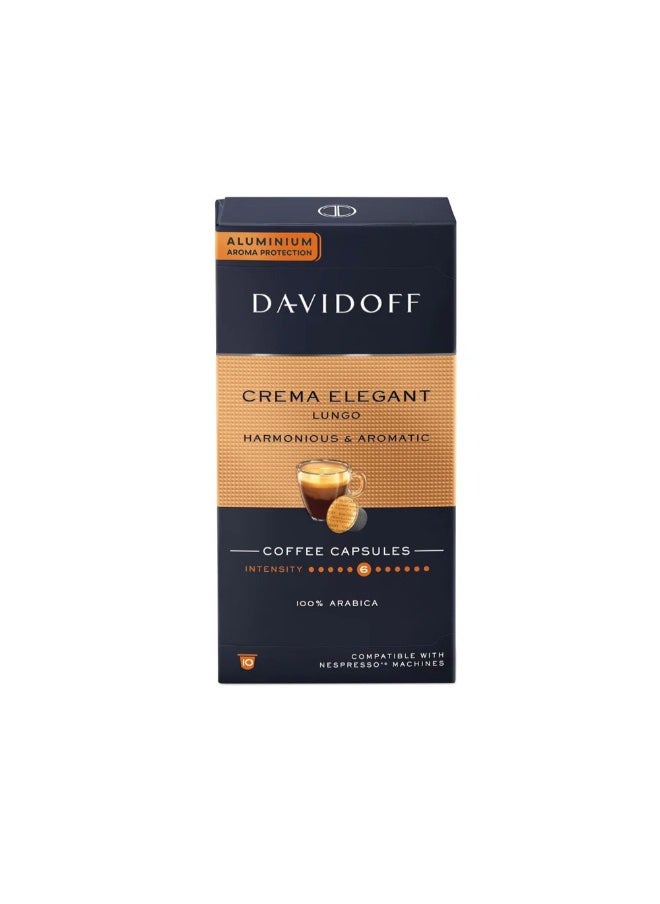 Davidoff DAVIDOFF Crema Elegant Lungo Harmonious & Aromatic 10 Capsules 