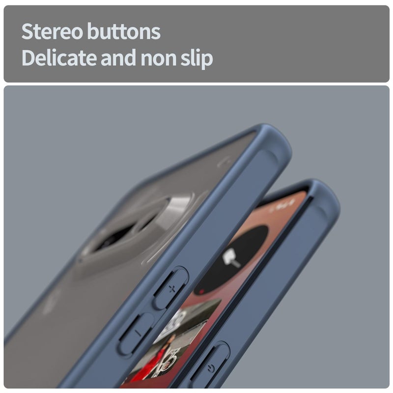 HuHa Case Cover For Nothing Phone 3a Fan Dun Series TPU Hybrid PC Frosted Phone Case(Blue) - Image 5