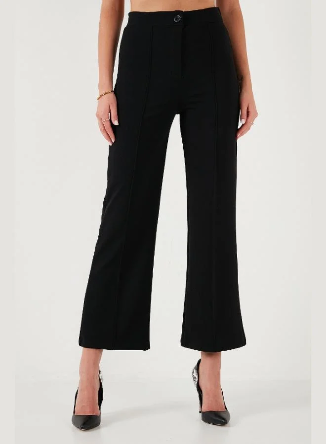 ليلا بنطلون نسائي مستقيم الخصر العالي ليلى