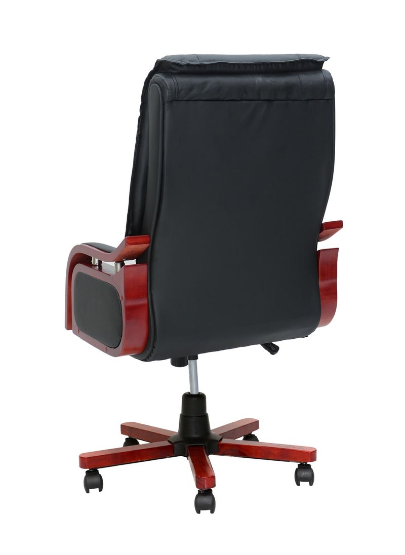 KARNAK Boss Executive Office Chair Steel Structure, PU Leather 360° Swivel Desk Gaming Chair High Back & Adjustable Height Computer Table Chair, Soft Foam Gaming Study Chair Lumbar Support  - Image 2