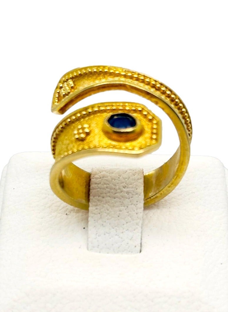 بي تي سي إيلا - خاتم فضة مطلي بالذهب (SIL0488) - Image 2