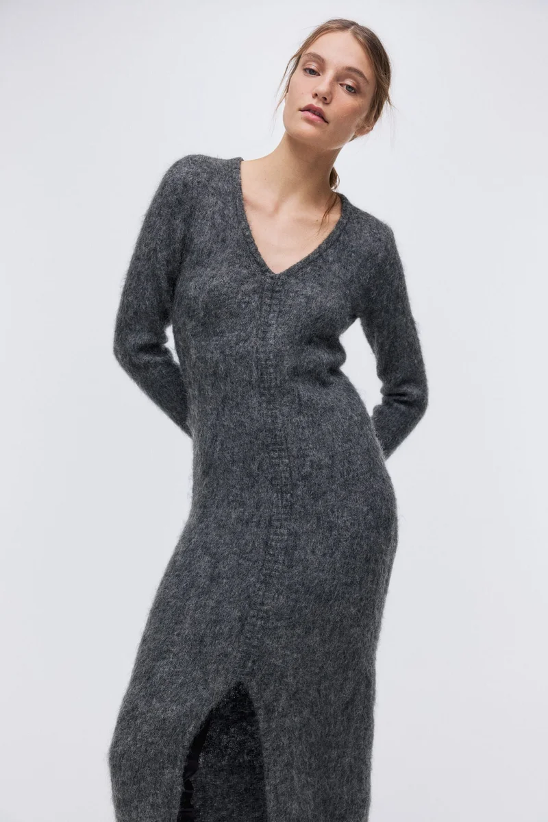 H&M  Open-back mohair-blend dress for Women | Best Price UAE