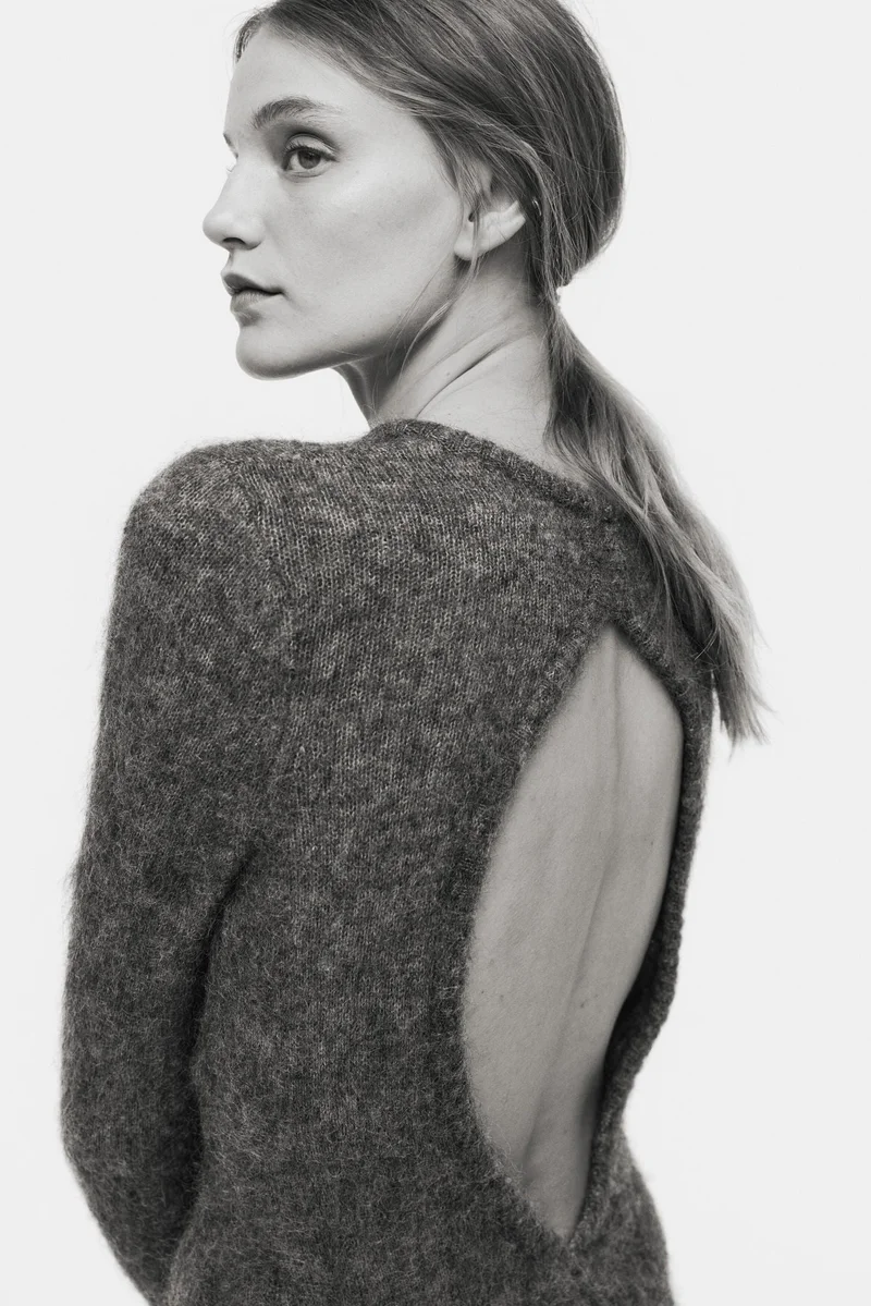 H&M  Open-back mohair-blend dress for Women | Best Price UAE