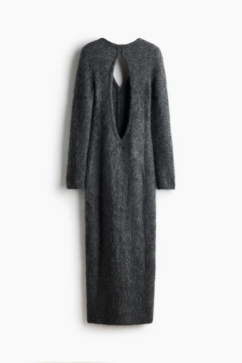 H&M  Open-back mohair-blend dress for Women | Best Price UAE