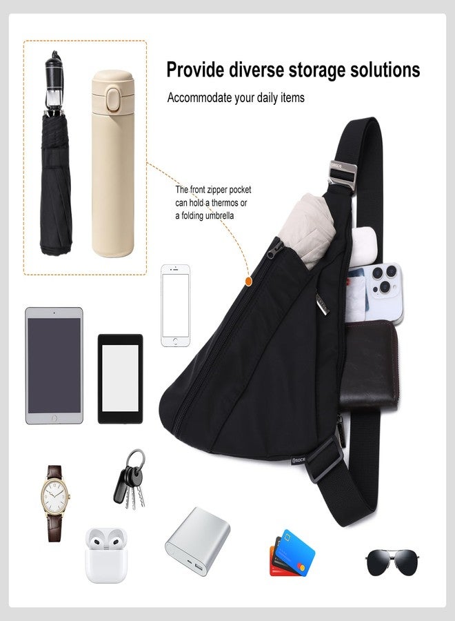 KUANG! Crossbody Bag for Men RFID Sling Backpack Chest Shoulder Bag with Water Bottle Bag for Travel - Image 4