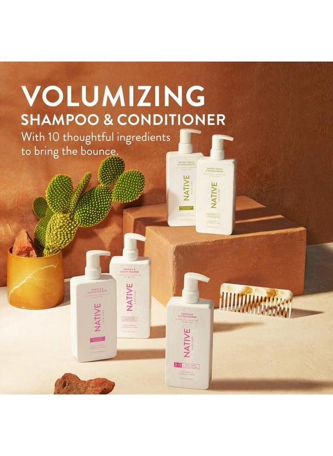 native Vanilla & Cactus Flower Shampoo And Conditioner Contain Naturally Derived Ingredients |All Hair Type Color & Treated, Fine To Dry Damaged, Sulfate & Dye Free - 2-Pack  - Image 2