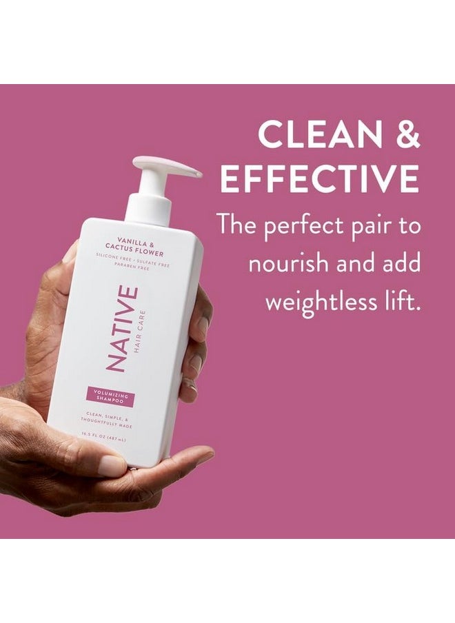 native Vanilla & Cactus Flower Shampoo And Conditioner Contain Naturally Derived Ingredients |All Hair Type Color & Treated, Fine To Dry Damaged, Sulfate & Dye Free - 2-Pack  - Image 3