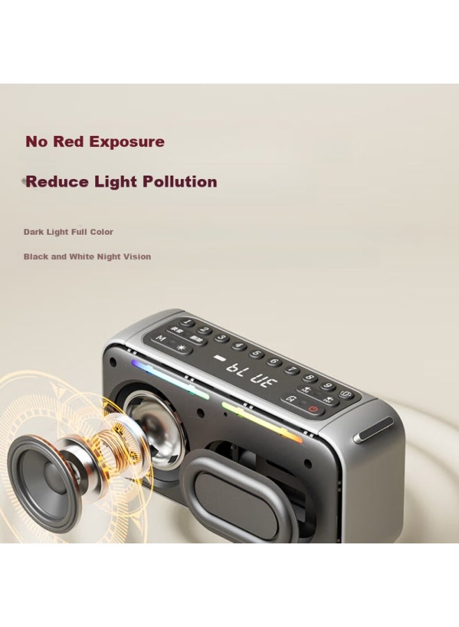 A95 Portable Flash Drive, Personal Audio Player, Outdoor Wireless Bluetooth Rechargeable Speaker, Mini Fm Radio, Semiconductor, Gift For Elderly, Radio, Green - Image 2