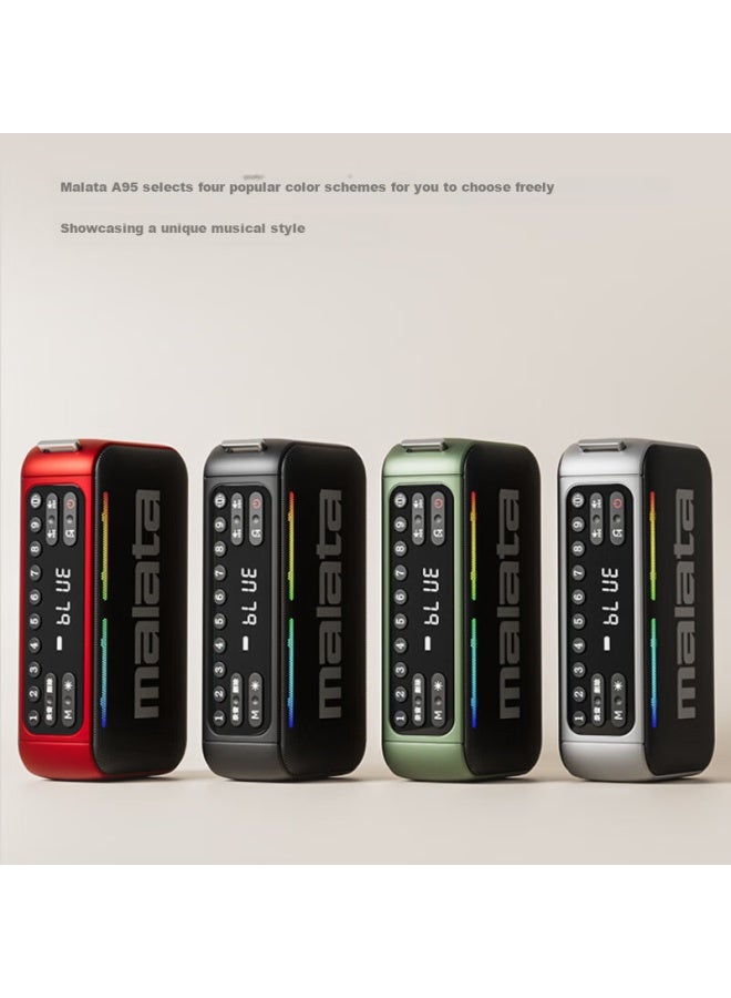A95 Portable Flash Drive, Personal Audio Player, Outdoor Wireless Bluetooth Rechargeable Speaker, Mini Fm Radio, Semiconductor, Gift For Elderly, Radio, Green - Image 3
