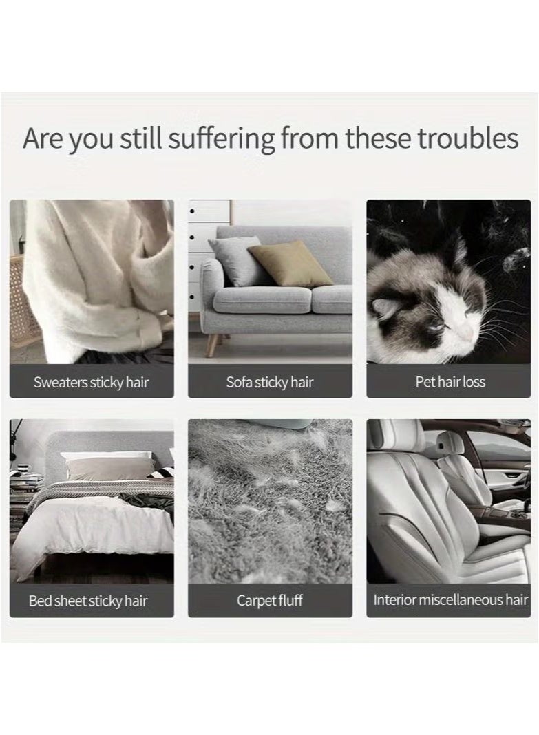 فرشاة إزالة شعر الحيوانات الأليفة قابلة لإعادة الاستخدام، فرشاة إزالة شعر الحيوانات الأليفة على الوجهين، فرشاة يدوية لإزالة شعر الحيوانات الأليفة اللاصق، فرشاة إزالة شعر الحيوانات الأليفة من السجاد، مناسبة للملابس والأرائك والأثاث والفراش والسجاد (الحجم: 33*7*5 سم) - Image 3