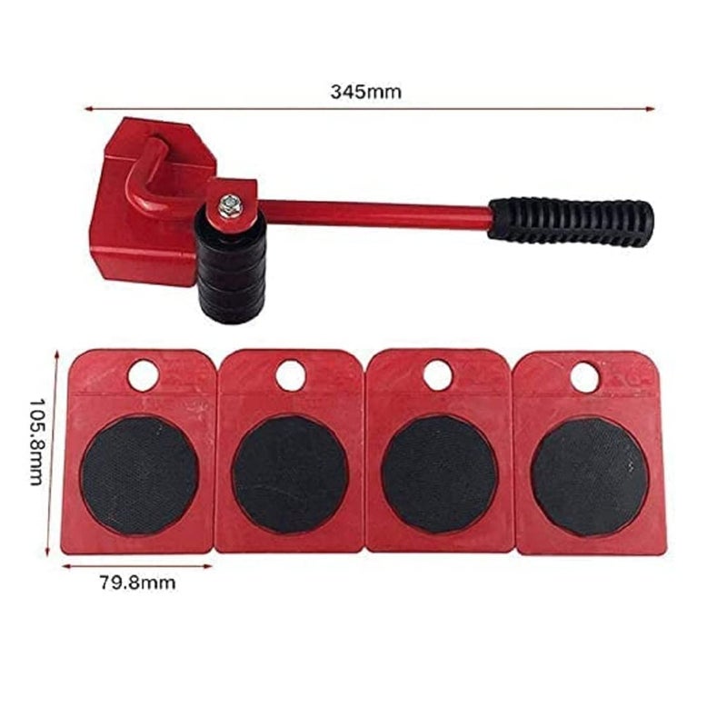 REPLEX Furniture Lifter Mover Tool Set Furniture Shifting Tool with 4Pcs Casters Mover KitsHeavy Furniture Lifter and Mover Tool Furniture Slider Roller Move Tools Lifter Hand Tools Set - Image 5