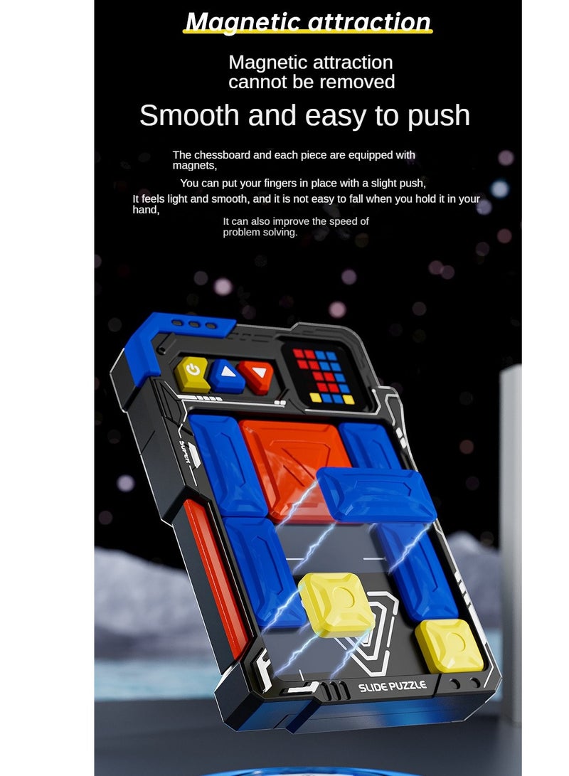 general Super Slide Puzzle Game, Magnetic electronic puzzle Building Blocks，Brain Game with 500+ Levels, Challenge Game Puzzle，Puzzle stress reduction，Handheld Game Console - Image 3