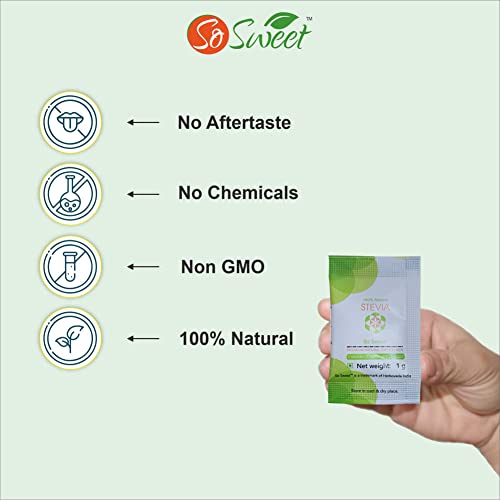 So Sweet Stevia Sugar Free Sachet 100% Natural Sugar Free Sweetener 500 Sachets - Image 4