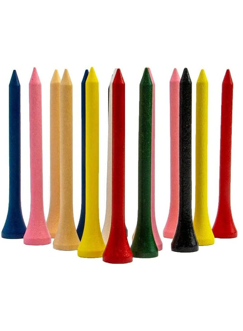 Y&D Golf Tees Professional Natural Wood Pack of 100, Tall Bulk Reduce Side Spin and Friction - Image 2