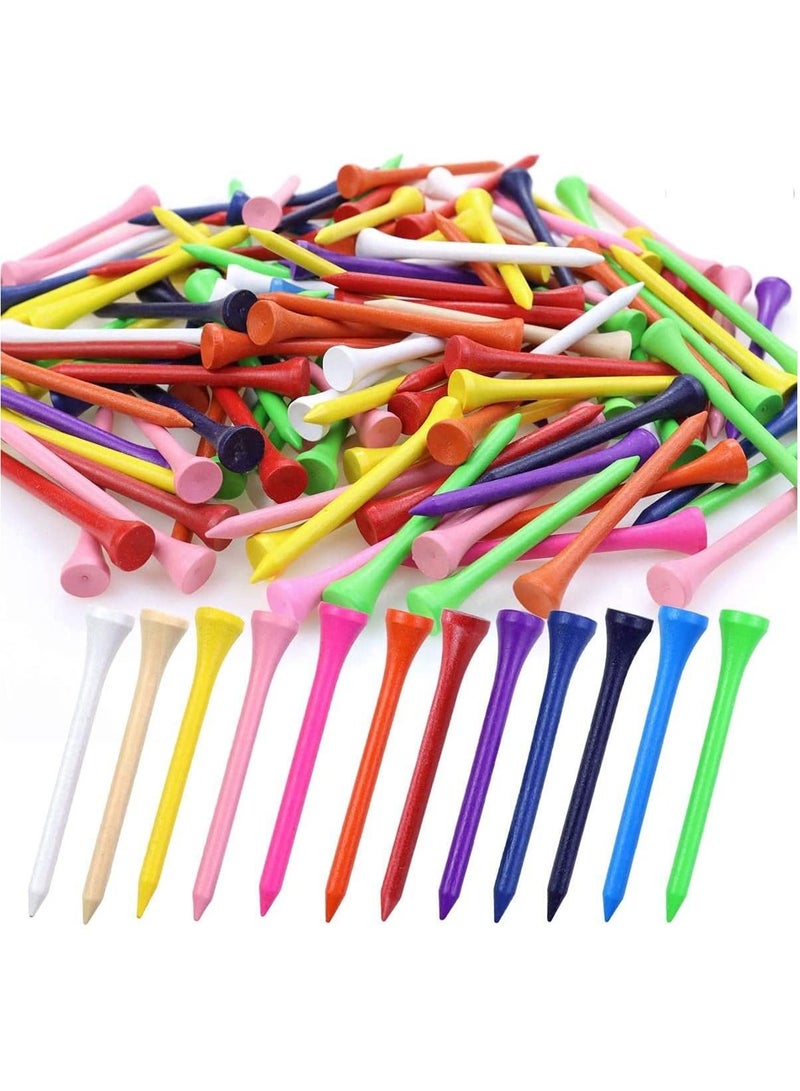 Y&D Golf Tees Professional Natural Wood Pack of 100, Tall Bulk Reduce Side Spin and Friction - Image 1