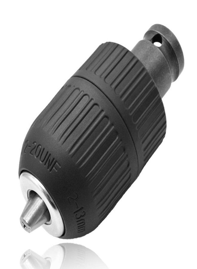 Mesee 2-13mm Capacity Keyless Drill Chuck Adapter, 1/2-20UN Mount Thread Impact Quick Change Conversion Tool for Air Impact Wrench - Image 1