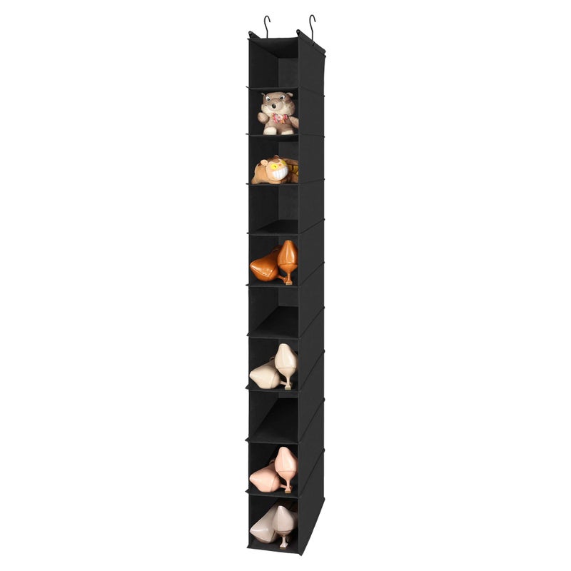 MAX Houser 10-Shelf Hanging Shoe Shelf Organizer, Hanging Shoe Storage for Closet,Pack of 2 (Black) - Image 2