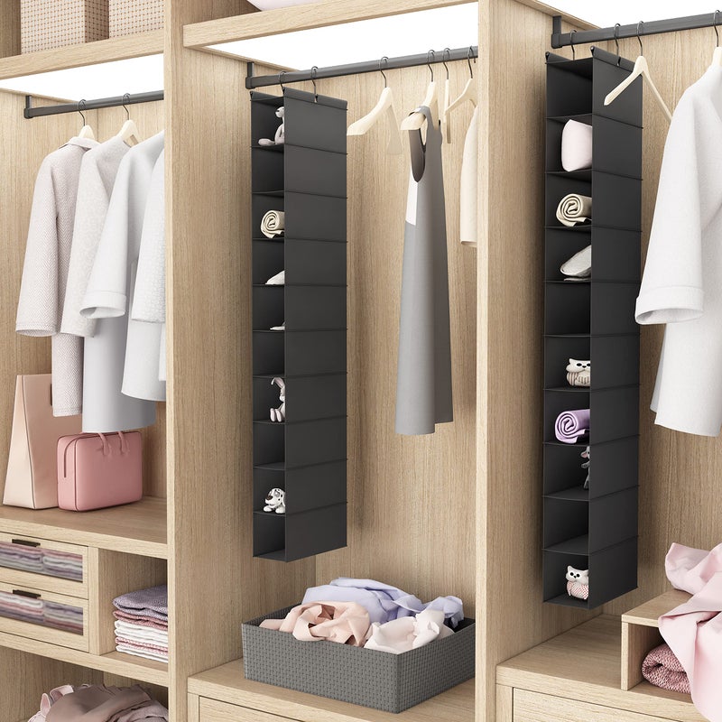 MAX Houser 10-Shelf Hanging Shoe Shelf Organizer, Hanging Shoe Storage for Closet,Pack of 2 (Black) - Image 5
