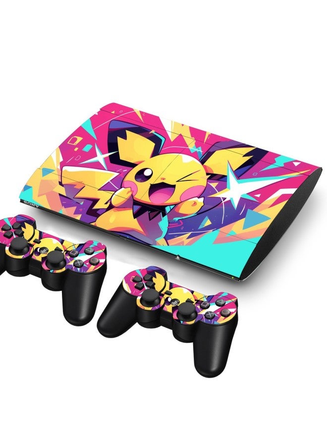 General Ps3 Super Slim Skin Sticker Ps3 Ultra-thin Machine Body Sticker Seamless Film 4000-Colour:73  - Image 5