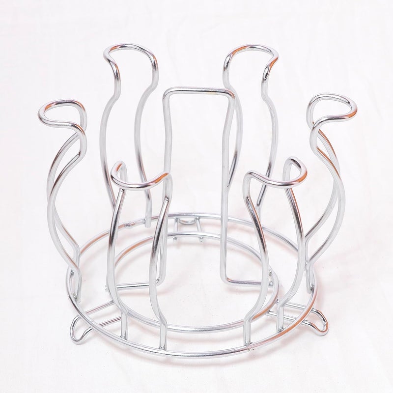 DIVI HOME DIVI HOMEStainless Steel 6 Lotus Glass Stand Tumbler Holder for Kitchen Dining Table  - Image 3