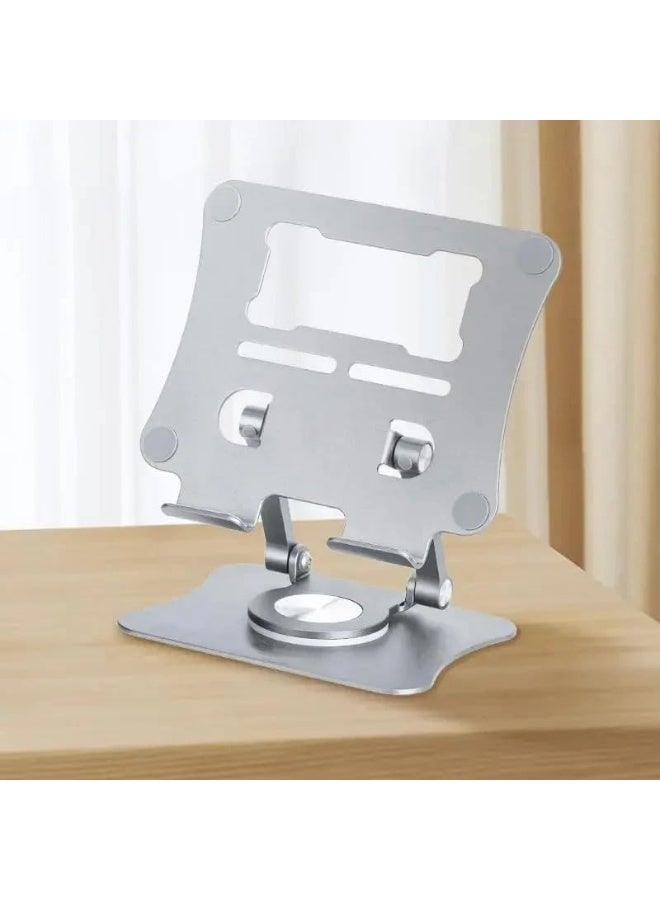 SAFENHAND Adjustable Laptop and Tablet Stand, 360 Rotating Base, Ergonomic Portable Foldable, Aluminum Laptop Stand with 360° Rotating Base, Ergonomic Computer Riser for Desk  - Image 1