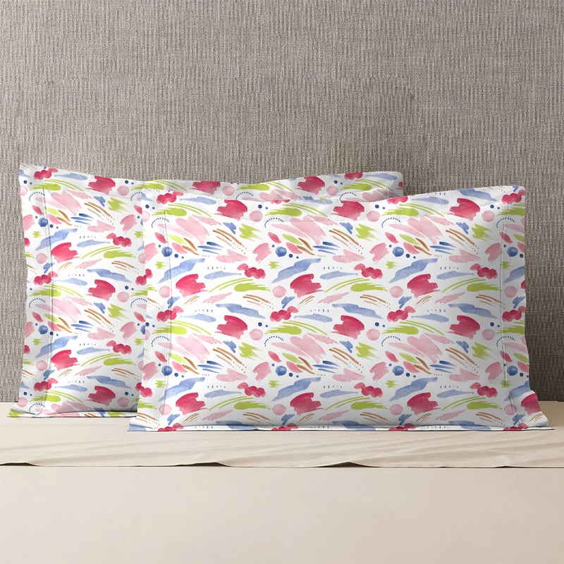 Trident Soft Comfort Pillow Covers Set of 2, 100% Cotton Pillow Covers, 210 TC, Soft and Breathable, Standard Size (46 cm x 69 cm) - Sweet Temptation - Image 1