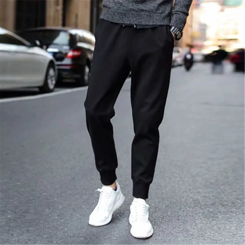 Mens Spring Summer Fashion Cargo Pants Leather rope  - Image 1