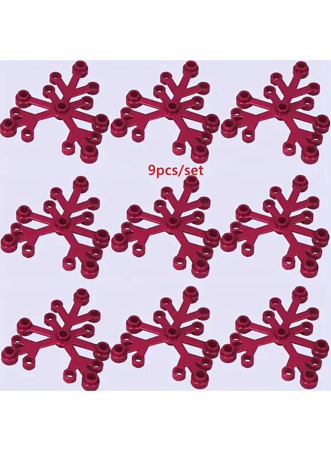 20Pcs Mini Building Blocks DIY Forest Leaves Rose Red Bough Garden Christmas Gift - Image 1