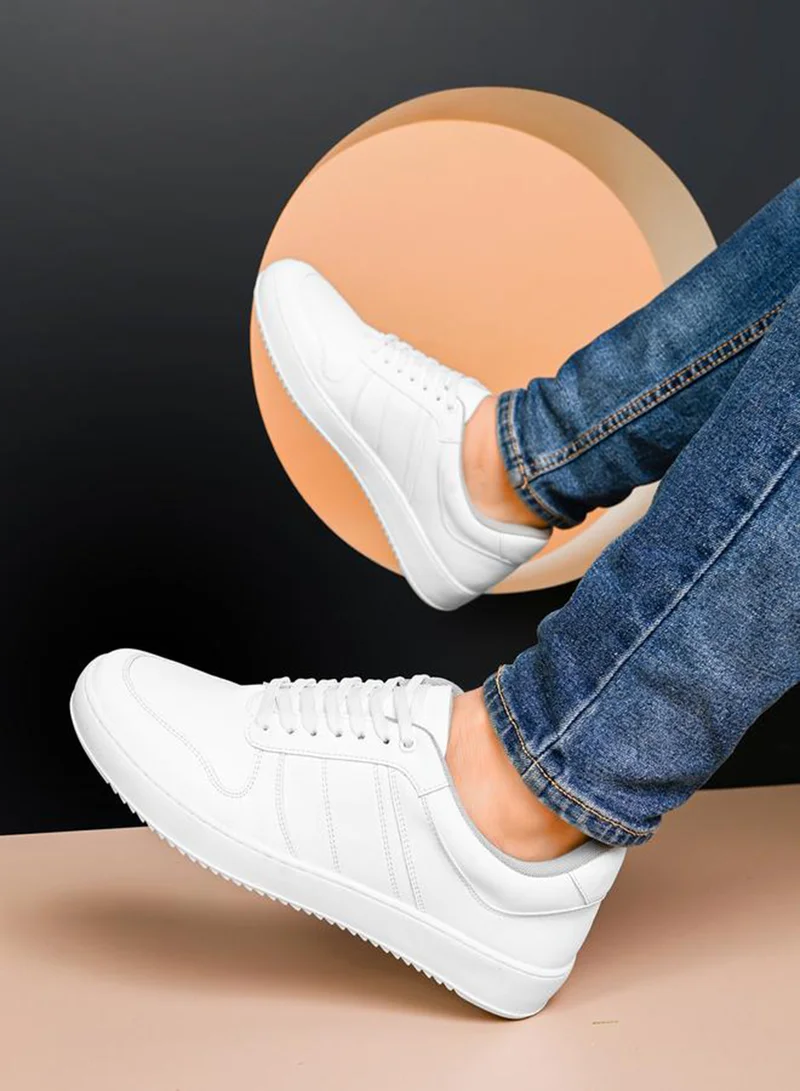 Styli Active Panelled Low Top Platform Sole Sneakers
