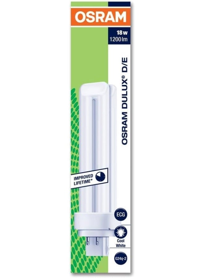 Osram OSRAM DULUXD/E Energy Saver [QUICKTRONIC ECG] CFLni, 2 tubes (18w) 4 Pin - Plug In Base- G24q-2, 1200 lm - LUMILUX -Warm White/Energy Class A  - Image 4