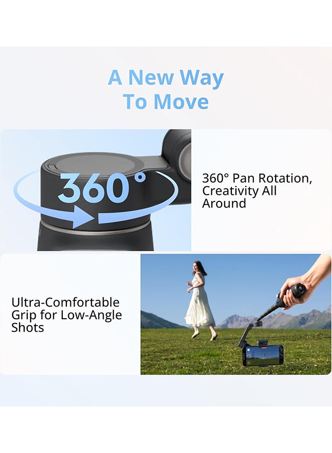 dji Osmo Mobile 8 Gimbal Stabilizer For Phone, Native Tracking with Audio And Lighting, 360° Pan Rotation, Built-in Extension Rod And Tripod, 10h Battery, Extension Rod, Robust 3-Axis Stabilization Grey - Image 5