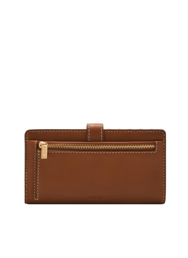 FOSSIL - Women'S Lennox Leather Tab Clutch Wallet Medium Brown (Model: Sl10036200) - Image 1