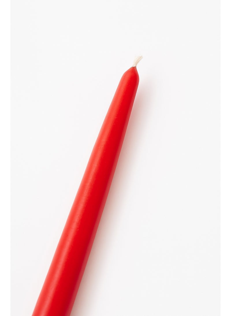 Home Care مجموعة 12 قطعة من الشموع الحمراء الطويلة الأنيقة لتزيين المنزل، العشاء الرومانسي، حفلات الزفاف والمهرجانات | شموع شمعية بدون قطرات، بدون دخان وبدون رائحة في علبة هدايا فاخرة - Image 5