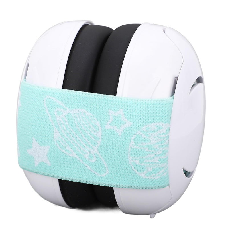 Adjustable Baby Earmuffs 25dB NRR Noise Cancelling For Infants Toddlers Travel White - Image 5