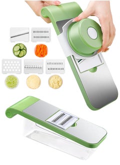 5 in 1 Multi-Function Manual Vegetable Chopper of Green Color