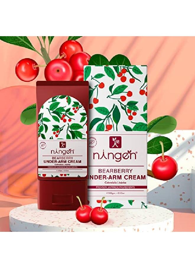 ningen - Bearberry Underarm Cream I Added Calendula and Jojoba Extracts I Dermatologically Tested Paraben Free I 100g - Image 1