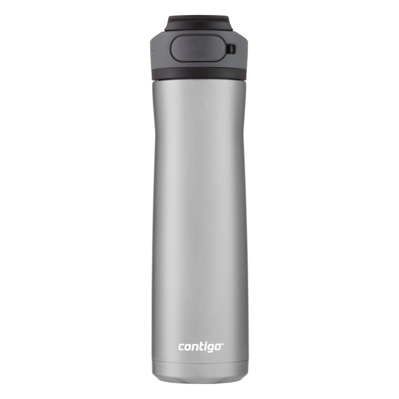 Contigo Cortland Chill 2.0 Vacuum-Insulated Stainless Steel Water Bottle, Spill-Proof Sip Technology, Interchangeable Lid, 24oz, Steel/Licorice, Perfect for Fitness Travel Everyday Use - Image 5