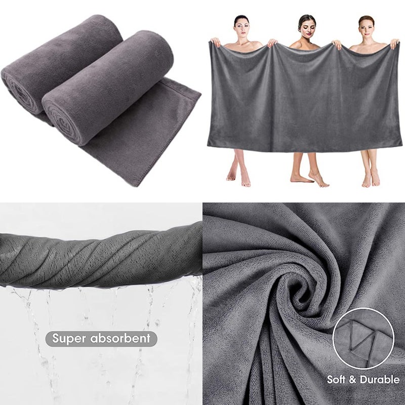 Microfiber Bath Towels, 35" x 70",Soft, Super Absorbent and Fast Drying - Image 1