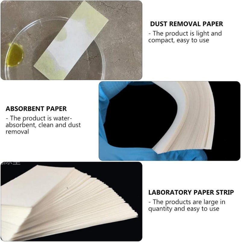 كلاراكو ورق نشاف من كلاركو، 500 قطعة، مناديل ماصة للماء، ورق تنظيف، ورق إزالة الغبار للتجارب العلمية المعملية، 2.8 × 7.5 سم - Image 3