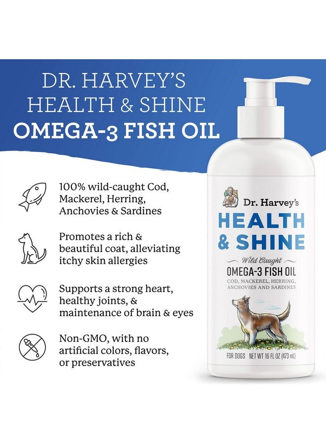 دي آر. هارفي زيت السمك أوميجا 3 من دكتور هارفي لصحة وتألق الكلاب من سمك القد البري والماكريل والرنجة والأنشوجة والسردين - يدعم الفراء الجميل والمفاصل القوية ويخفف من الحكة والحساسية (16 أونصة سائلة) - Image 2