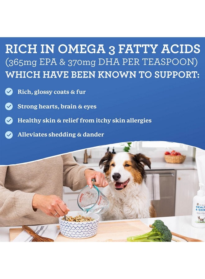 دي آر. هارفي زيت السمك أوميجا 3 من دكتور هارفي لصحة وتألق الكلاب من سمك القد البري والماكريل والرنجة والأنشوجة والسردين - يدعم الفراء الجميل والمفاصل القوية ويخفف من الحكة والحساسية (16 أونصة سائلة) - Image 3