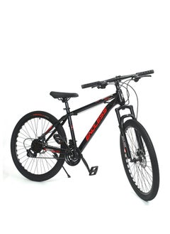 High Carbon Steel 17" Frame, 26" Wheels Mountain Bike with Shimano Altus 21 Speed Gear Shifter for Adults|Disc Brakes, Adjustable Seat, All Terrain Tyres, Suspension MTB Cycle for Men & Women