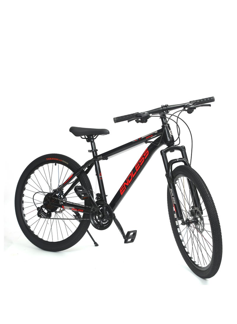 ENDLESS  - High Carbon Steel 17" Frame, 26" Wheels Mountain Bike with Shimano Altus 21 Speed Gear Shifter for Adults|Disc Brakes, Adjustable Seat, All Terrain Tyres, Suspension MTB Cycle for Men & Women - Image 1
